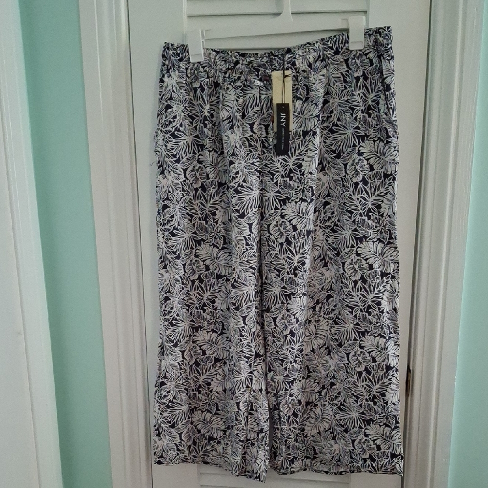 Jones New York Black and White Wide Leg Pants